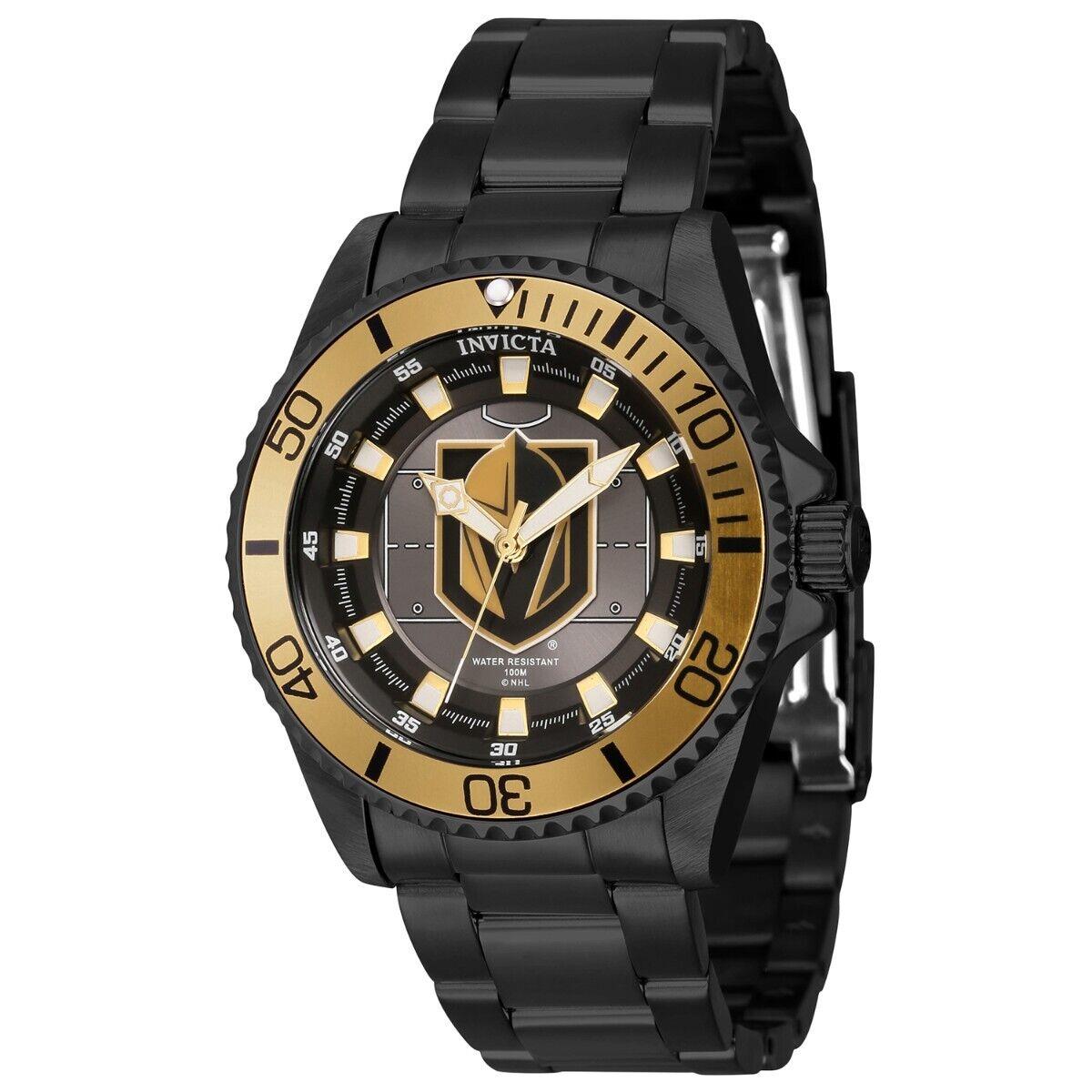 Invicta Nhl Vegas Golden Knights Unisex Watch - 38mm Black ZG-42209