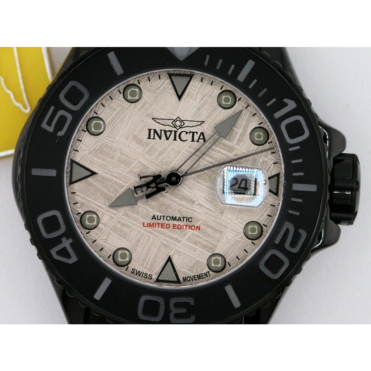 Invicta 47154 Swiss Automatic Eta 2824 Masterpiece Meteorite Dial Limited