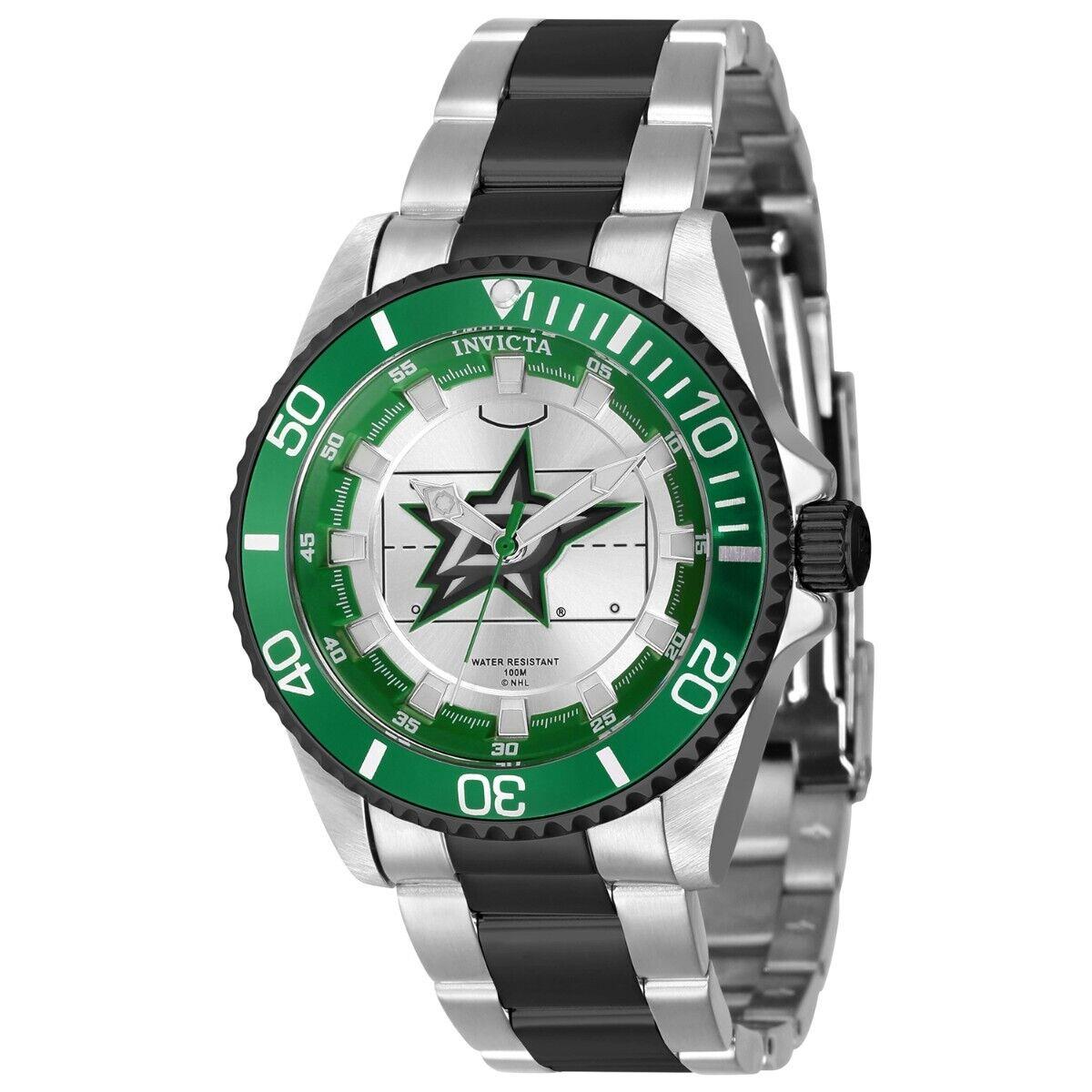 Invicta Nhl Dallas Stars Unisex Watch - 38mm Steel Black ZG-42213