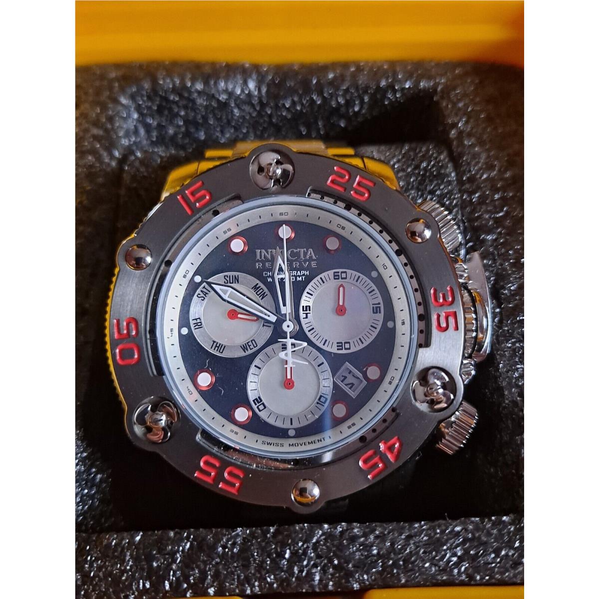 Invicta Reserve Propeller Men`s Chronograph Watch 52.5mm 28549 Needs Battery