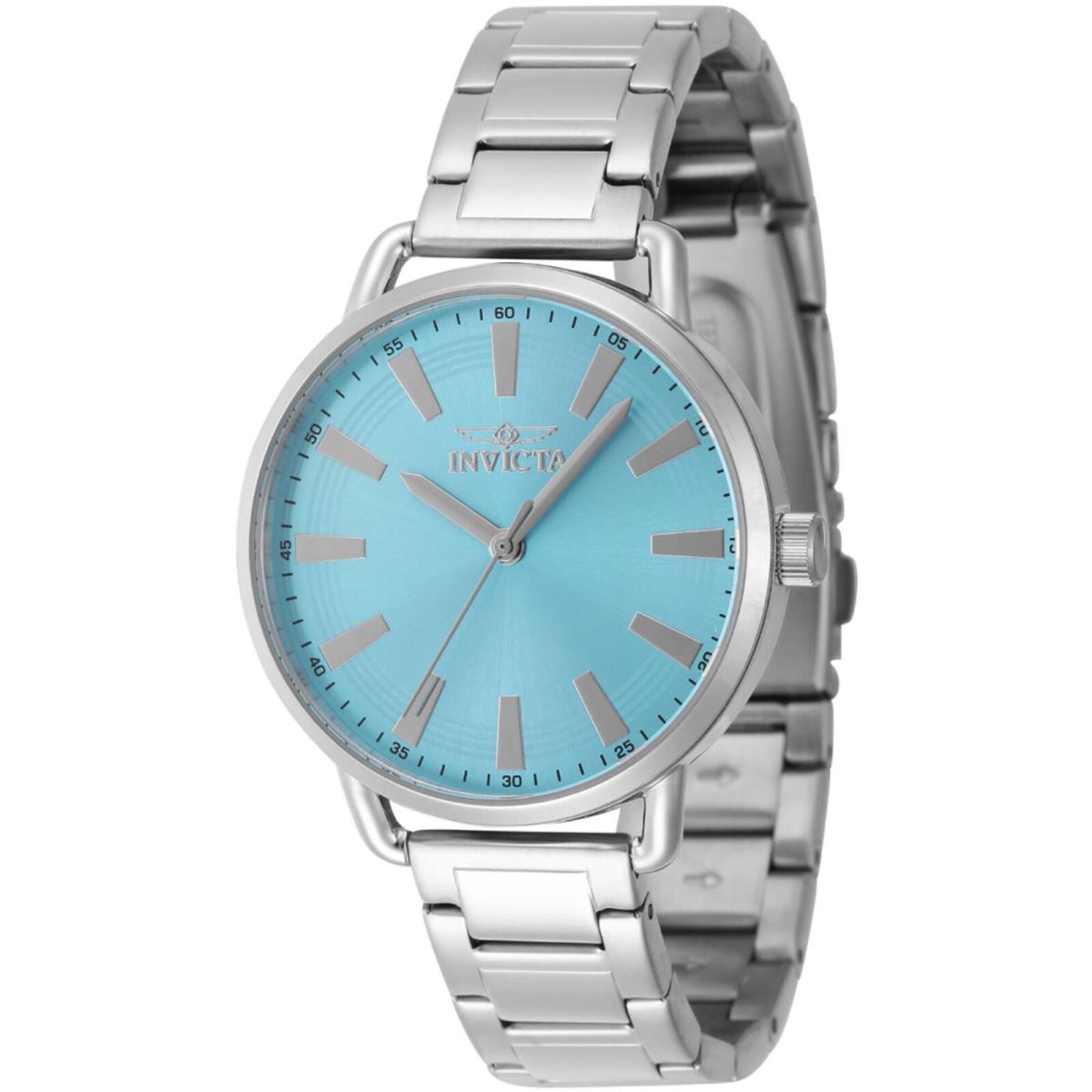 Invicta Women`s Watch Wildflower Light Blue Dial Silver Tone Bracelet 47321