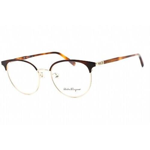 Salvatore Ferragamo SF2201 723 Eyeglasses Gold Tortoise Frame 51 Mm