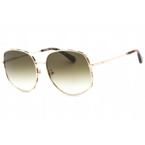 Salvatore Ferragamo SF277S-723-61 Sunglasses Size 61mm 140mm 17mm Gold Women N