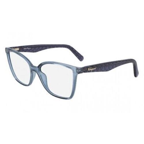 Salvatore Ferragamo SF2868 Eyeglasses 414 Crystal Blue Navy