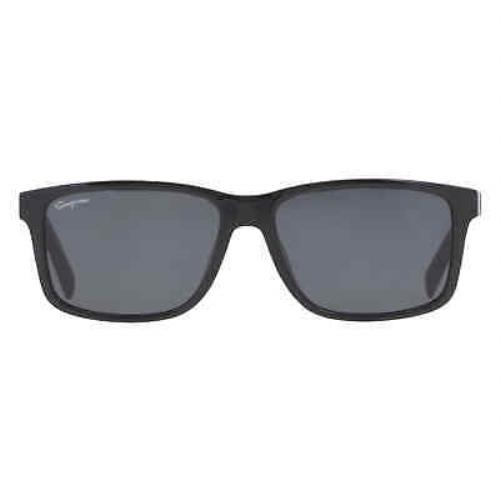 Salvatore Ferragamo Dark Grey Rectangular Men`s Sunglasses SF938S 962 57