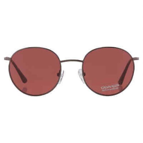 Calvin Klein Red Round Men`s Sunglasses CK18104S 009 49 CK18104S 009 49