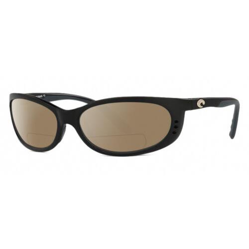 Costa Del Mar Fathom Mens Oval Polarized Bifocal Sunglasses in Black 61mm 41 Opt Brown
