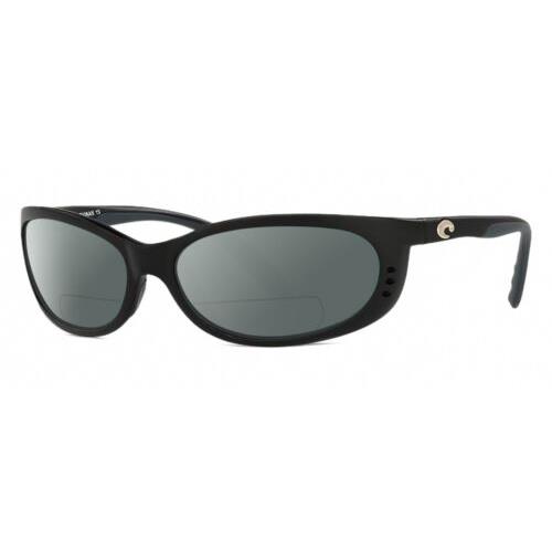 Costa Del Mar Fathom Mens Oval Polarized Bifocal Sunglasses in Black 61mm 41 Opt Grey
