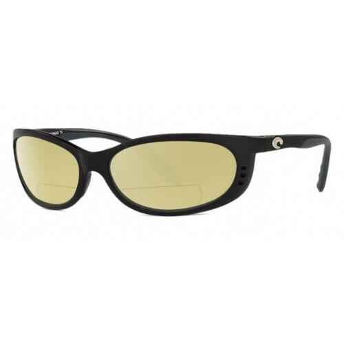 Costa Del Mar Fathom Mens Oval Polarized Bifocal Sunglasses in Black 61mm 41 Opt Yellow