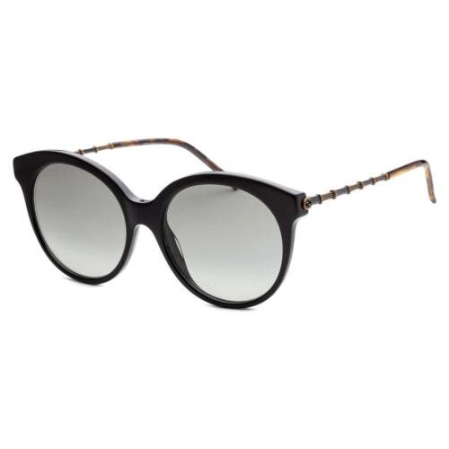Gucci GG0653S-001 Women`s Cat Eye Sunglasses Black Gold Brown Tortoise/grey 55mm