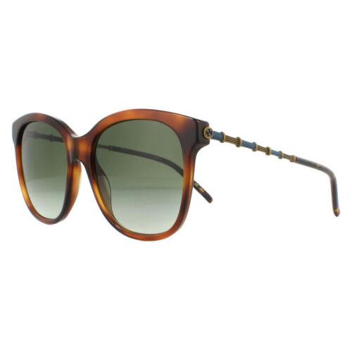 Gucci GG0654S-002 Women`s Sunglasses Brown Havana Tortoise Blue Gold/green 56 mm