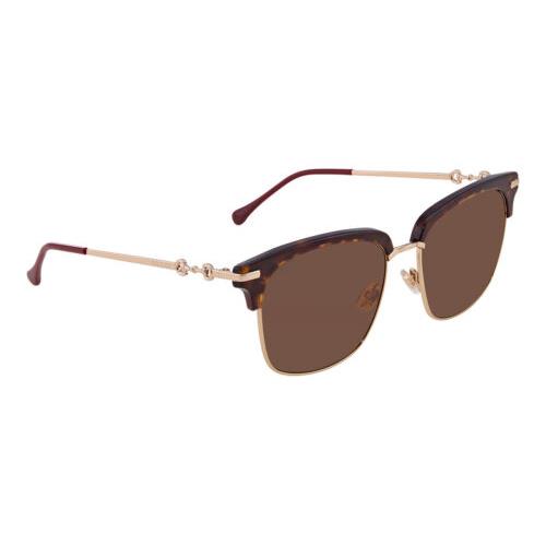 Gucci GG0918S-002 Unisex Sunglasses Tortoise Havana Gold Burgundy Red/brown 56mm