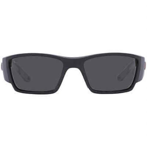 Costa Del Mar Corbina Pro Grey Polarized Glass Wrap Men`s Sunglasses 6S9109 - Frame: Black, Lens: Grey