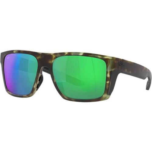 Costa Del Mar Men`s Lido Sunglasses Wetlands/polarized Green Mirrored 580P 57 mm