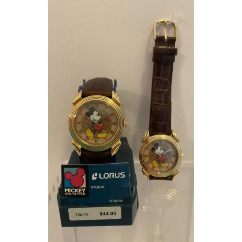 Lorus Vintage Disney Mickey Mouse Watch W/ Sample Dummy Watch Rare Nos Set RPH824Z