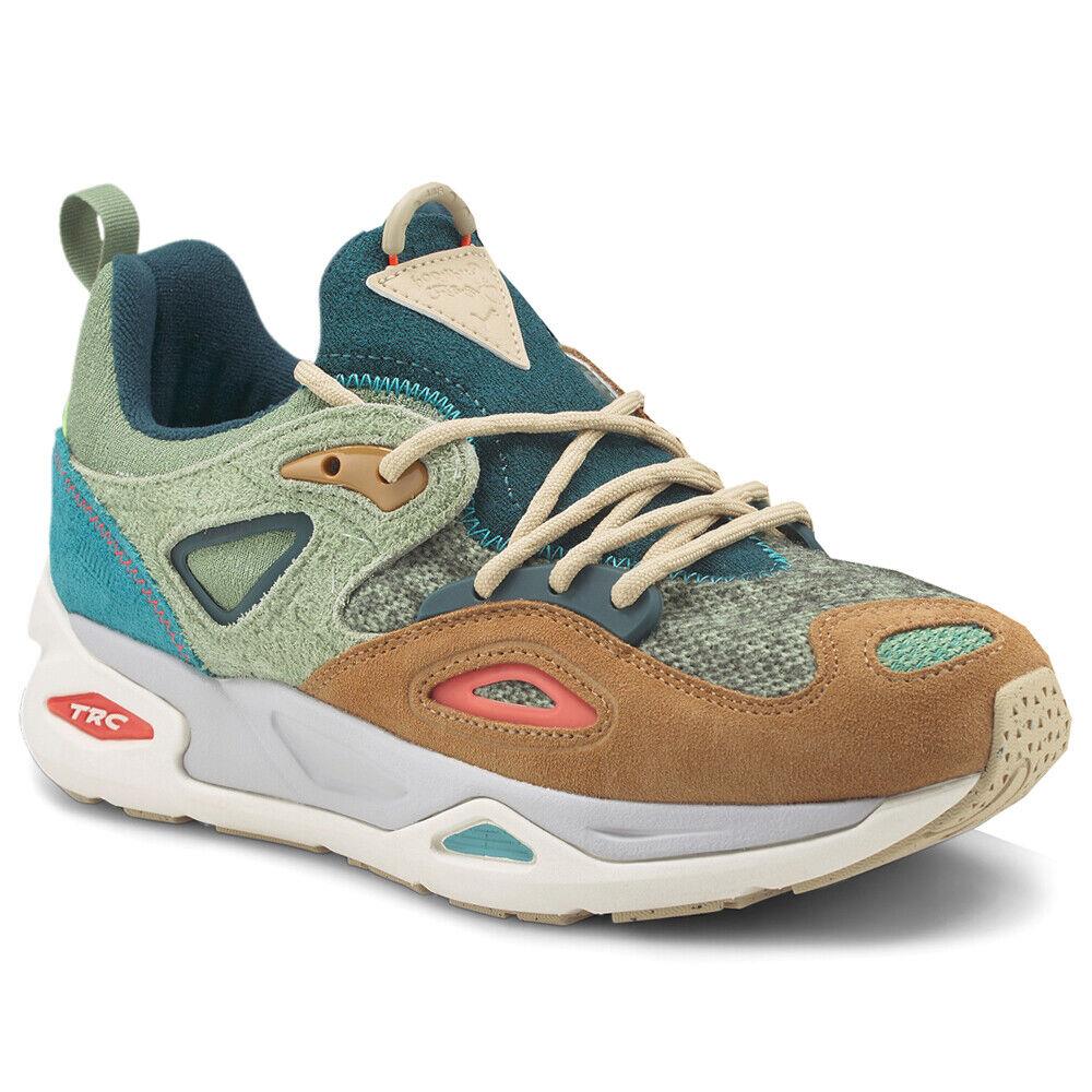 Puma Trc Blaze X Childhood Dreams Lace Up Mens Brown Green Sneakers Casual Sho - Brown, Green