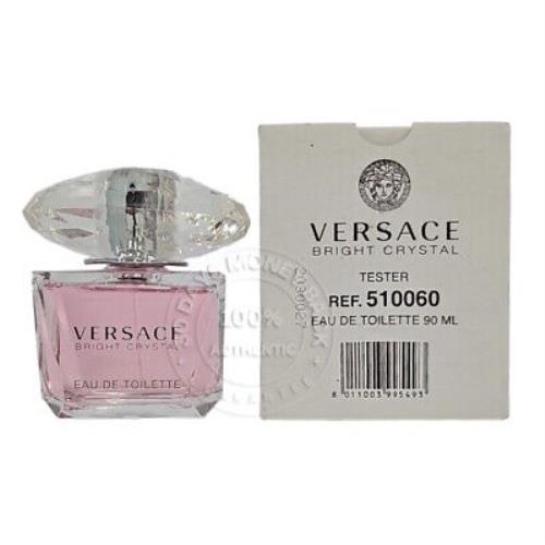 Versace Bright Crystal 3.0 oz / 90 ml Eau De Toliette Women`s Fragrance As Show