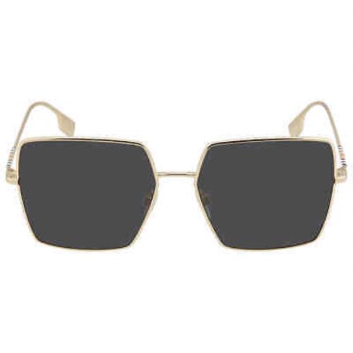 Burberry BE3133 Women`s Square Sunglasses - Light Gold/grey