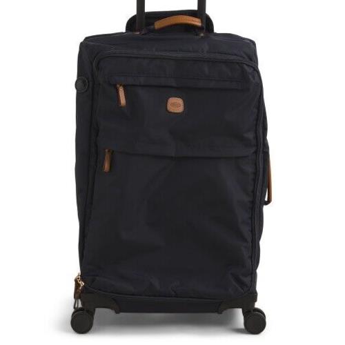 Brics 25in Black Soft Case Multi Pocket Spinner 8 Wheel Suitcase