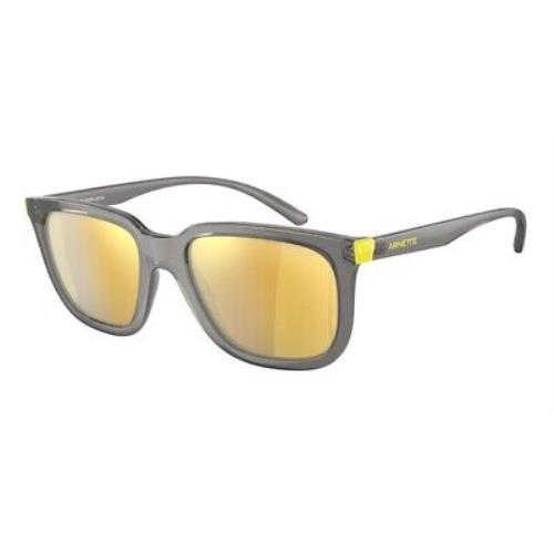 Arnette AN4306 28275A Plaka Transp Grey Mir Yellow Gold 54 mm Unisex Sunglasses