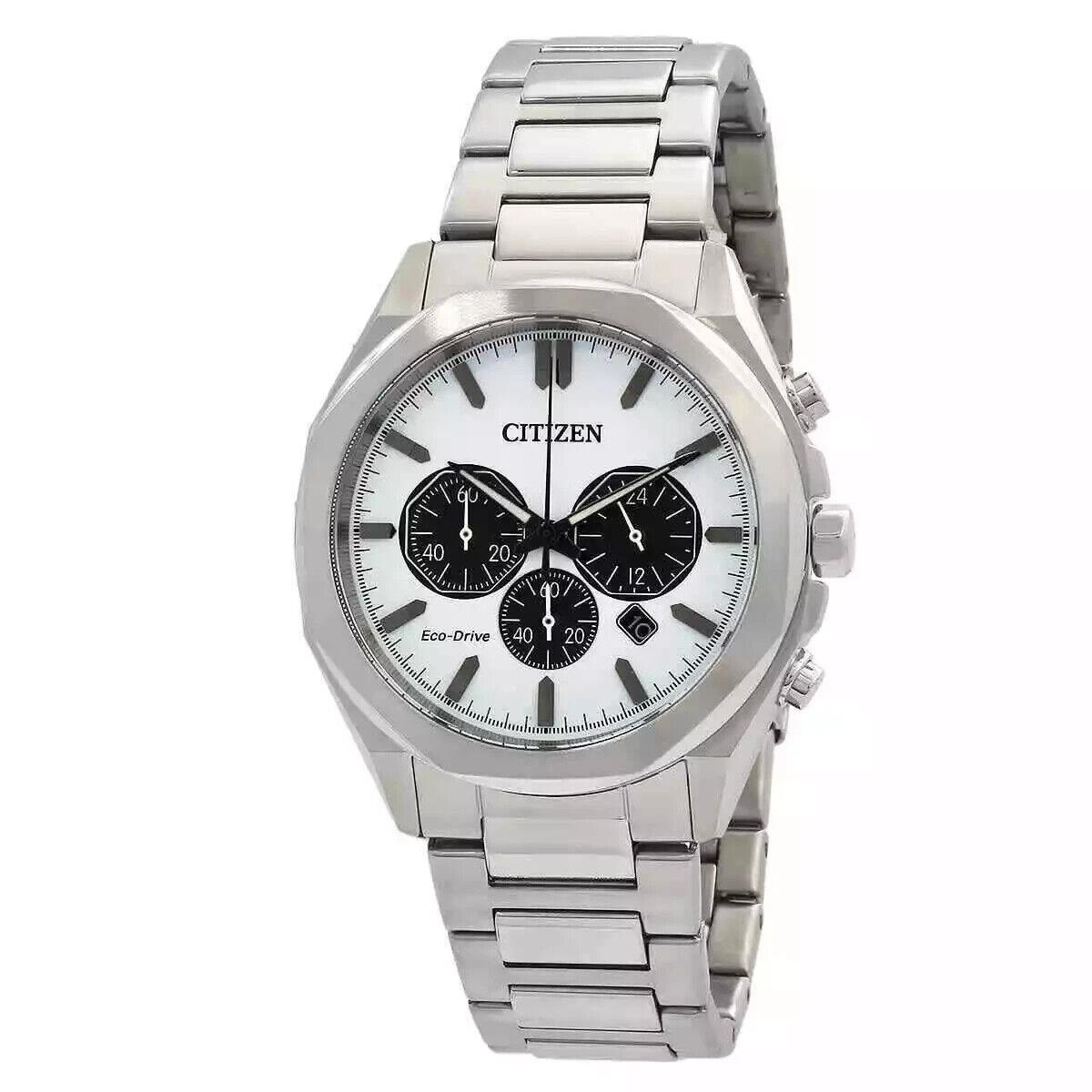 Citizen Men`s Eco-drive Chronograph White Dial Watch - CA4590-81A