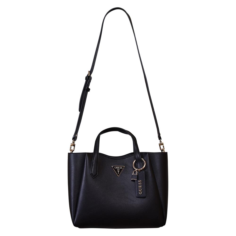 Guess Iwona Women`s Handbag Black/Logo-Details