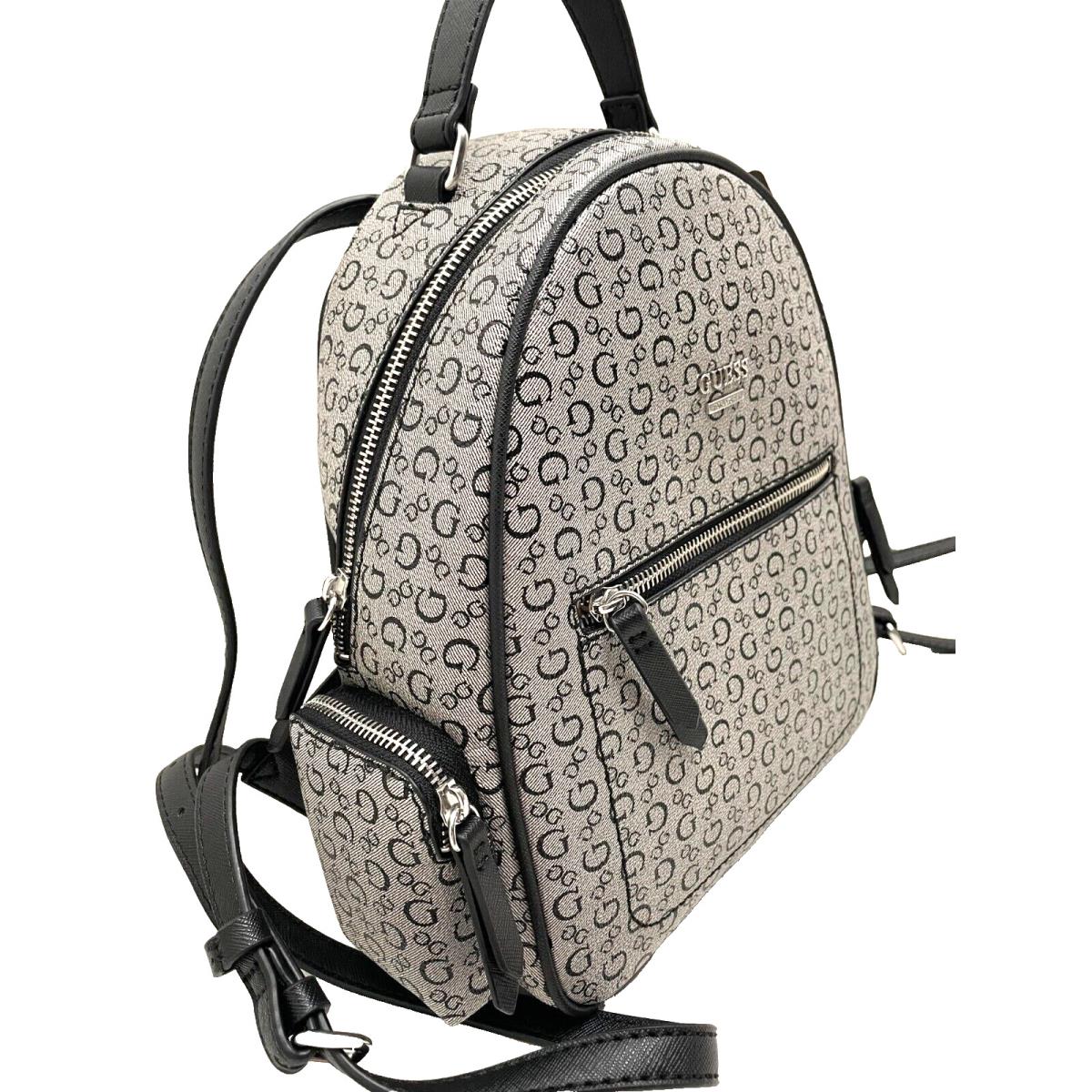 Guess Signature Backpack Colson Black and Grey Ntw