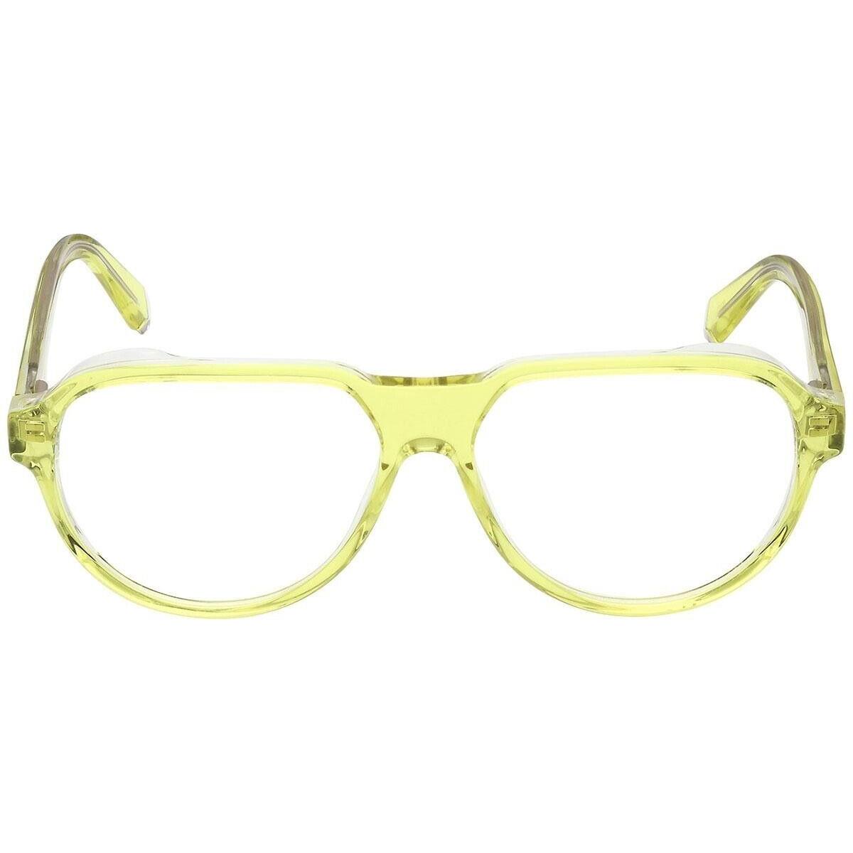 Guess GU50090 041 Neon Yellow Aviator Plastic Optical Eyeglasses Frame 56-14-145