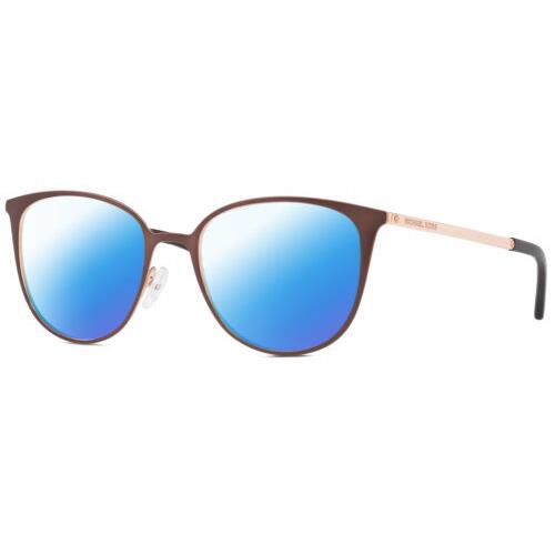 Michael Kors MK3017 Cat Eye Polarized Sunglasses Copper Gold Tortoise 51mm 4 Opt Blue Mirror Polar