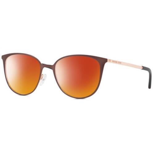 Michael Kors MK3017 Cat Eye Polarized Sunglasses Copper Gold Tortoise 51mm 4 Opt Red Mirror Polar