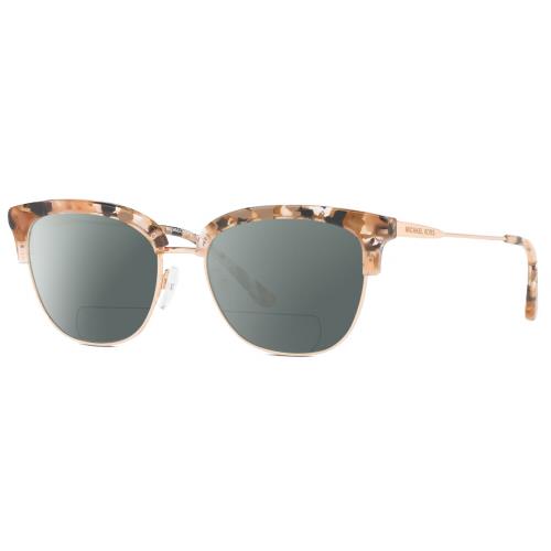 Michael Kors MK3023 Cat Eye Polarized Bifocal Sunglasses Pink Grey Tortoise 52mm Grey