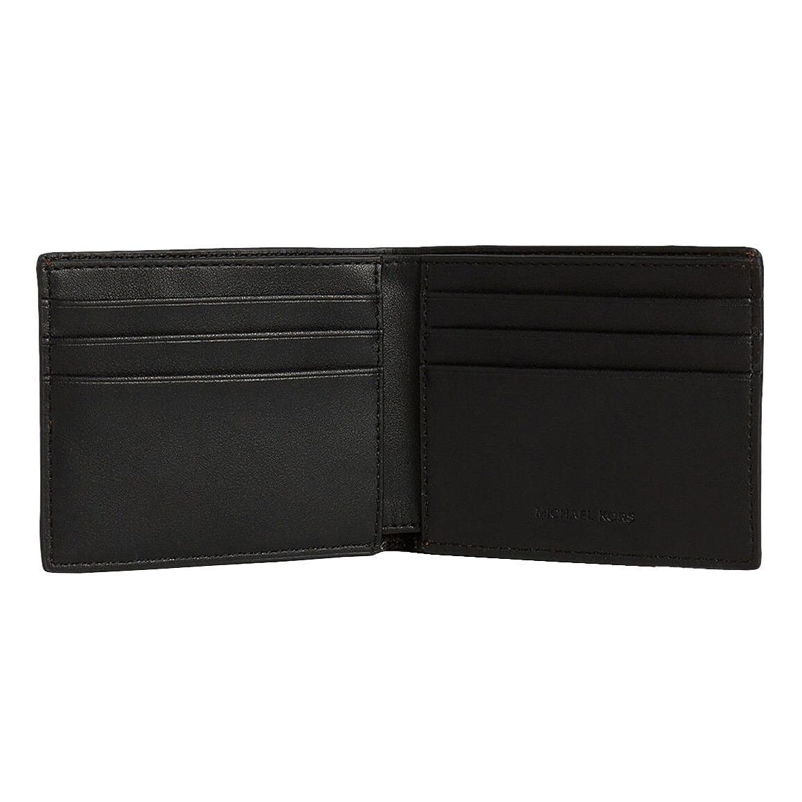 Michael Kors `andy` Men`s Bi-fold Wallet 2-Fold Black