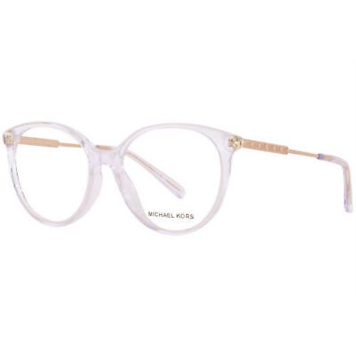 Michael Kors Palau MK4093 3015 Eyeglasses Frame Women`s Clear Full Rim 52mm - Frame: