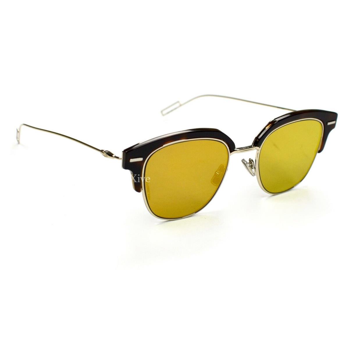 Dior Homme Men`s Gold Lens Tensity Clubmaster Sunglasses