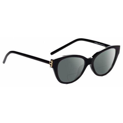 Tory Burch TY4008U Women`s Cat Eye Polarized Bifocal Sunglasses Black Gold 52 mm Grey