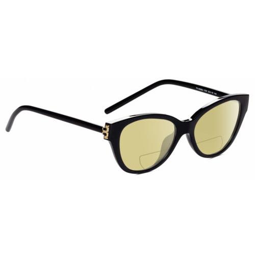 Tory Burch TY4008U Women`s Cat Eye Polarized Bifocal Sunglasses Black Gold 52 mm Yellow