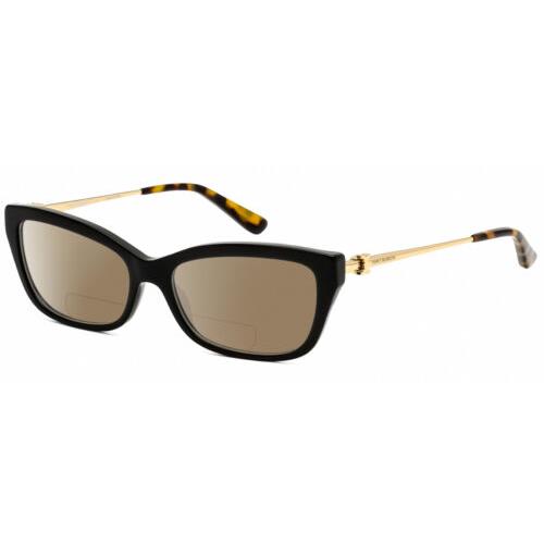 Tory Burch TY2099 Cat Eye Polarized Bifocal Sunglasses Black Gold Tortoise 53 mm Brown