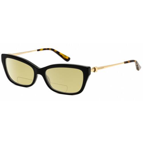 Tory Burch TY2099 Cat Eye Polarized Bifocal Sunglasses Black Gold Tortoise 53 mm Yellow