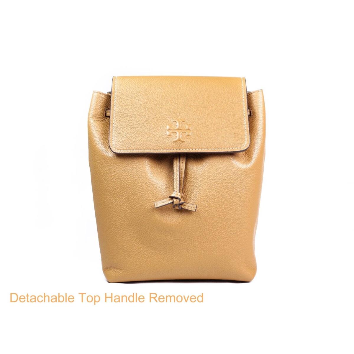 Tory Burch Thea Tiramisu Tan Pebbled Leather Medium Backpack 145920