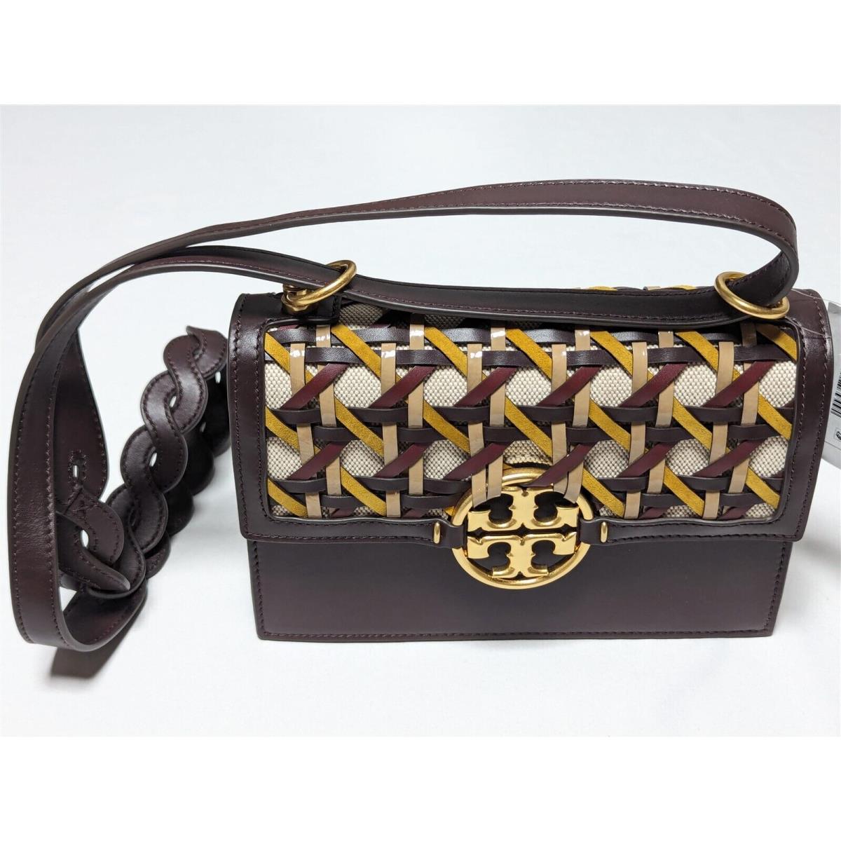 Tory Burch Small Miller Basketweave Flap Shoulder Bag