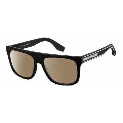 Marc Jacobs 357/S Unisex Designer Polarized Sunglasses in Black White 56mm 4 Opt Amber Brown Polar