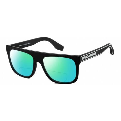 Marc Jacobs 357/S Unisex Polarized Bifocal Sunglasses Black White 56mm 41 Option Green Mirror