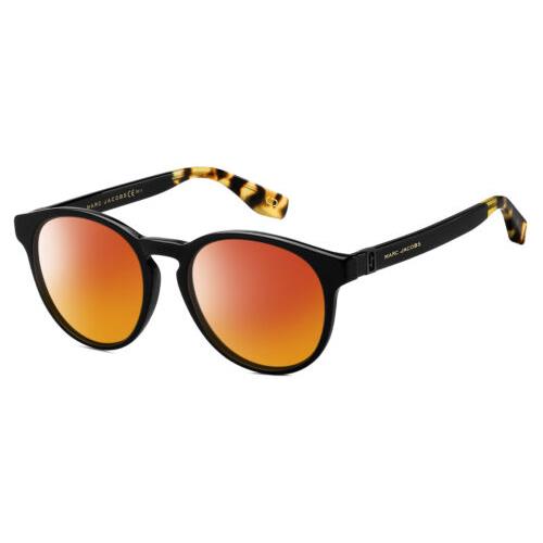 Marc Jacobs 351/S Unisex Polarized Sunglasses Black Tortoise Havana 52 mm 4 Opt Red Mirror Polar