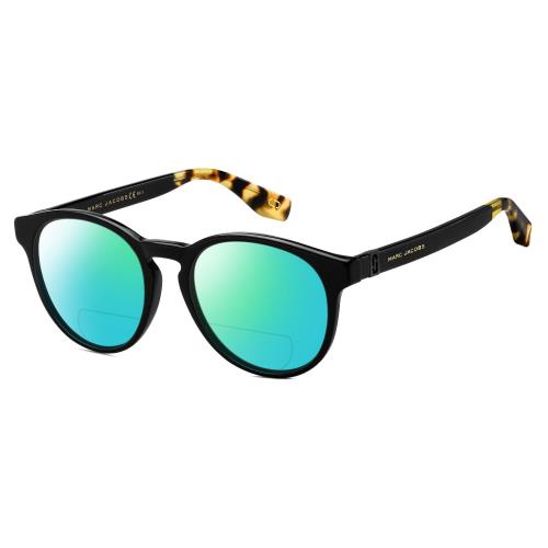 Marc Jacobs 351/S Unisex Polarized Bifocal Sunglasses Black Tortoise Havana 52mm Green Mirror