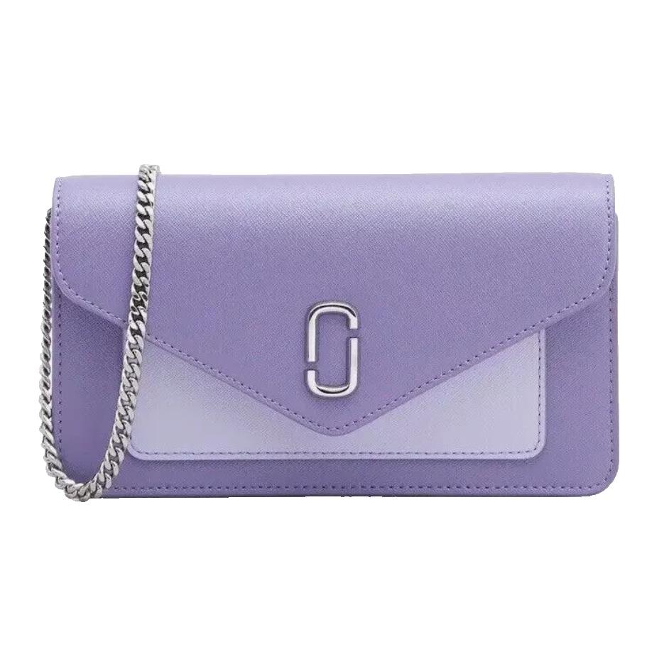 Marc Jacobs The Longshot Lther Wallet/crossbody on a Chain Lavender Multi/shiny