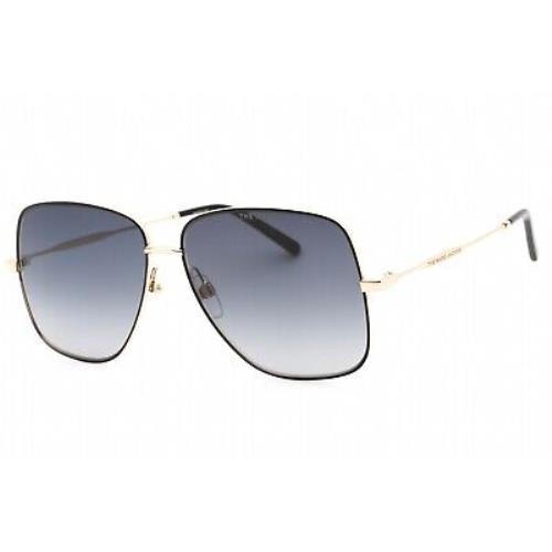 Marc Jacobs Marc 619/S 0RHL 9O Sunglasses Gold Black Frame Gray Lenses 59mm