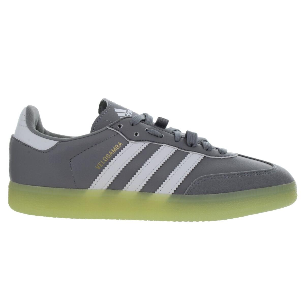Adidas Men`s The Velosamba Vegan Grey - Lime Cycling Shoes Size 5 - 5.5 - Grey, Pulse Lime
