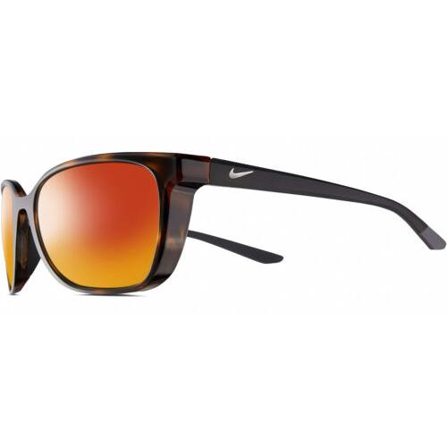 Nike Sentiment-220 Women`s Polarized Sunglasses Brown Tortoise Havana 56mm 4 Opt Red Mirror Polar