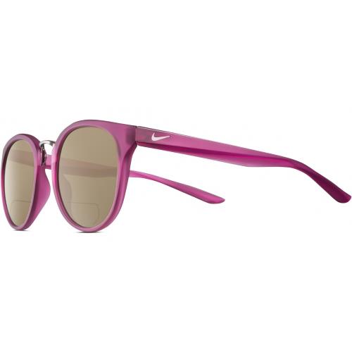 Nike Revere-EV1156-660 Women`s Polarized Bifocal Sunglasses Purple Gunmetal 51mm Brown