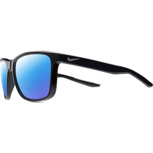 Nike Essent-Endvor-EV1122-001 Unisex Polarized Bifocal Sunglasses in Black 57 mm Blue Mirror
